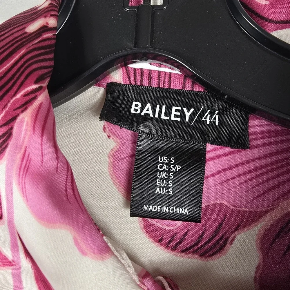 Bailey 44 Women's Size Small Floral Button Up Blouse Top Pink White - Picture 5 of 6